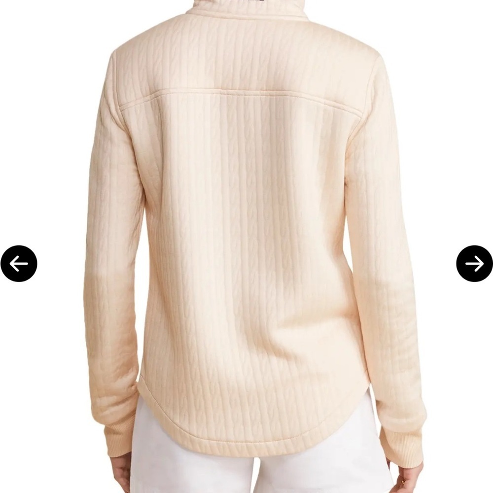 Vineyard Vines Beige Dreamcloth Zip Neck Sweatshirt - Soft Pink - Picture 4 of 4